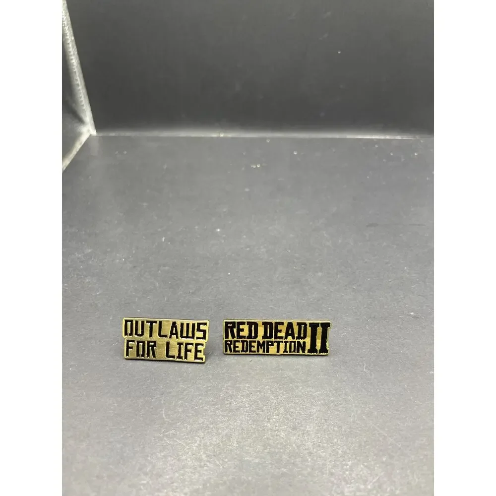 Official Red Dead Redemption 2 Pin Set RDR2 Outlaws For Life Lapel Pins Rockstar
